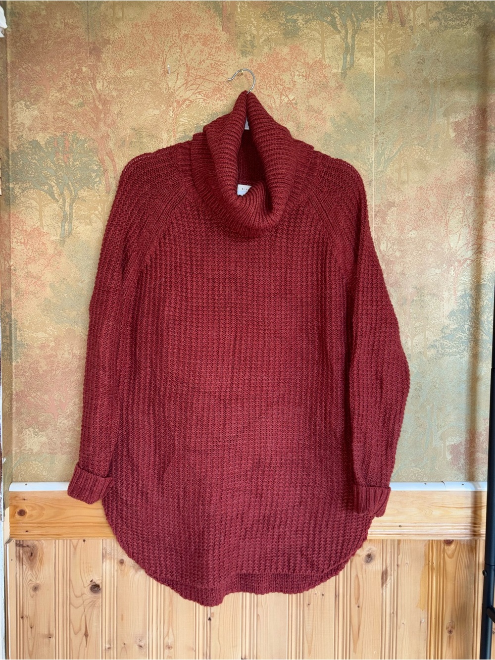 A New Day | Burgundy Knit Turtleneck Sweater